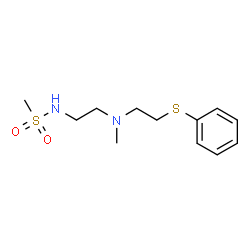ChemSpider 2D Image | N-(2-{Methyl[2-(phenylsulfanyl)ethyl]amino}ethyl)methanesulfonamide | C12H20N2O2S2