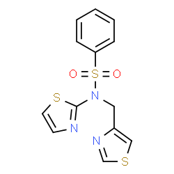 ChemSpider 2D Image | N-(1,3-Thiazol-2-yl)-N-(1,3-thiazol-4-ylmethyl)benzenesulfonamide | C13H11N3O2S3