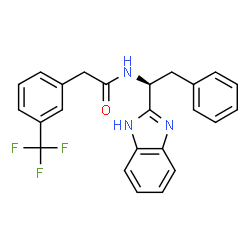 ChemSpider 2D Image | N-[(1S)-1-(1H-Benzimidazol-2-yl)-2-phenylethyl]-2-[3-(trifluoromethyl)phenyl]acetamide | C24H20F3N3O