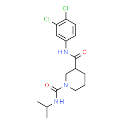 ChemSpider 2D Image | N~3~-(3,4-Dichlorophenyl)-N~1~-isopropyl-1,3-piperidinedicarboxamide | C16H21Cl2N3O2