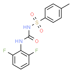ChemSpider 2D Image | N-[(2,6-Difluorophenyl)carbamoyl]-4-methylbenzenesulfonamide | C14H12F2N2O3S