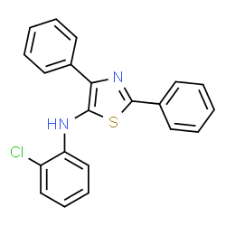 ChemSpider 2D Image | N-(2-Chlorophenyl)-2,4-diphenyl-1,3-thiazol-5-amine | C21H15ClN2S