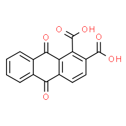 ChemSpider 2D Image | 9,10-Dioxo-9,10-dihydro-1,2-anthracenedicarboxylic acid | C16H8O6