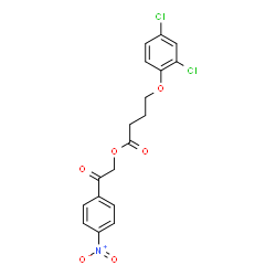 ChemSpider 2D Image | 2-(4-Nitrophenyl)-2-oxoethyl 4-(2,4-dichlorophenoxy)butanoate | C18H15Cl2NO6