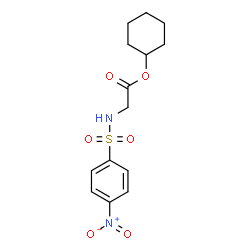 ChemSpider 2D Image | Cyclohexyl N-[(4-nitrophenyl)sulfonyl]glycinate | C14H18N2O6S
