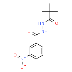 ChemSpider 2D Image | N'-(2,2-Dimethylpropanoyl)-3-nitrobenzohydrazide | C12H15N3O4