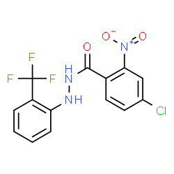 ChemSpider 2D Image | 4-Chloro-2-nitro-N'-[2-(trifluoromethyl)phenyl]benzohydrazide | C14H9ClF3N3O3