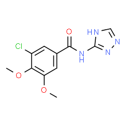 ChemSpider 2D Image | 3-Chloro-4,5-dimethoxy-N-(1H-1,2,4-triazol-3-yl)benzamide | C11H11ClN4O3