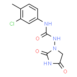 ChemSpider 2D Image | 1-(3-Chloro-4-methylphenyl)-3-(2,4-dioxo-1-imidazolidinyl)urea | C11H11ClN4O3