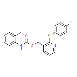 ChemSpider 2D Image | {2-[(4-Chlorophenyl)sulfanyl]-3-pyridinyl}methyl (2-methylphenyl)carbamate | C20H17ClN2O2S
