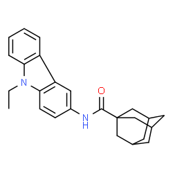 ChemSpider 2D Image | N-(9-Ethyl-9H-carbazol-3-yl)-1-adamantanecarboxamide | C25H28N2O