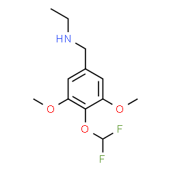 ChemSpider 2D Image | N-[4-(Difluoromethoxy)-3,5-dimethoxybenzyl]ethanamine | C12H17F2NO3