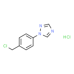 ChemSpider 2D Image | 1-(4-(Chloromethyl)phenyl)-1H-1,2,4-triazole hydrochloride | C9H9Cl2N3