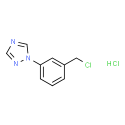 ChemSpider 2D Image | 1-(3-(Chloromethyl)phenyl)-1H-1,2,4-triazole hydrochloride | C9H9Cl2N3