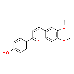 ChemSpider 2D Image | (2Z)-3-(3,4-Dimethoxyphenyl)-1-(4-hydroxyphenyl)-2-propen-1-one | C17H16O4