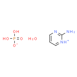 ChemSpider 2D Image | 2-Aminopyrimidin-1-ium dihydrogen phosphate hydrate (1:1:1) | C4H10N3O5P