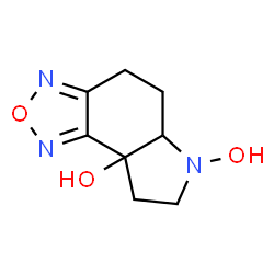 ChemSpider 2D Image | 5,5a,7,8-Tetrahydro-4H-[1,2,5]oxadiazolo[3,4-e]indole-6,8a-diol | C8H11N3O3