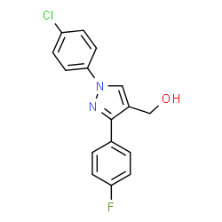 ChemSpider 2D Image | 1-(4-Chlorophenyl)-3-(4-fluorophenyl)-1H-pyrazole-4-methanol | C16H12ClFN2O