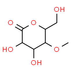 ChemSpider 2D Image | 3,4-Dihydroxy-6-(hydroxymethyl)-5-methoxytetrahydro-2H-pyran-2-one | C7H12O6