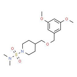 ChemSpider 2D Image | 4-{[(3,5-Dimethoxybenzyl)oxy]methyl}-N,N-dimethyl-1-piperidinesulfonamide | C17H28N2O5S