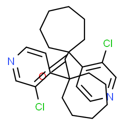 ChemSpider 2D Image | Bis[1-(3-chloro-4-pyridinyl)cycloheptyl]methanone | C25H30Cl2N2O