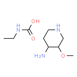 ChemSpider 2D Image | Ethylcarbamic acid - 3-methoxy-4-piperidinamine (1:1) | C9H21N3O3