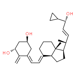 ChemSpider 2D Image | (1R,3S,5E,7E,20R,22E,24S)-26,27-Cyclo-9,10-secocholesta-5,7,10,22-tetraene-1,3,24-triol | C27H40O3