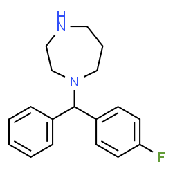ChemSpider 2D Image | 1-[(4-Fluorophenyl)(phenyl)methyl]-1,4-diazepane | C18H21FN2