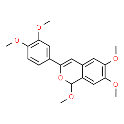 ChemSpider 2D Image | 3-(3,4-Dimethoxyphenyl)-1,6,7-trimethoxy-1H-isochromene | C20H22O6