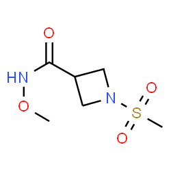 ChemSpider 2D Image | N-Methoxy-1-(methylsulfonyl)-3-azetidinecarboxamide | C6H12N2O4S