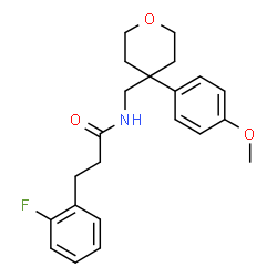 ChemSpider 2D Image | 3-(2-Fluorophenyl)-N-{[4-(4-methoxyphenyl)tetrahydro-2H-pyran-4-yl]methyl}propanamide | C22H26FNO3