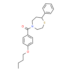 ChemSpider 2D Image | (4-Butoxyphenyl)(7-phenyl-1,4-thiazepan-4-yl)methanone | C22H27NO2S