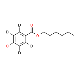 ChemSpider 2D Image | Hexyl 4-hydroxy(~2~H_4_)benzoate | C13H14D4O3
