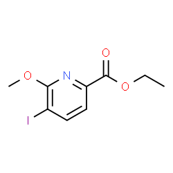 ChemSpider 2D Image | Ethyl 5-iodo-6-methoxypicolinate | C9H10INO3