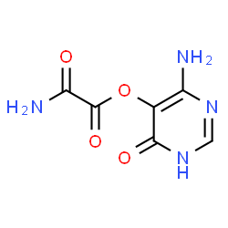 ChemSpider 2D Image | 4-Amino-6-oxo-1,6-dihydro-5-pyrimidinyl amino(oxo)acetate | C6H6N4O4
