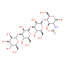 ChemSpider 2D Image | alpha-L-Mannopyranosyl-(1->3)-beta-L-mannopyranosyl-(1->3)-beta-L-mannopyranosyl-(1->4)-2-acetamido-2-deoxy-beta-D-glucopyranose | C26H45NO21