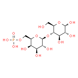 ChemSpider 2D Image | 4-O-(6-O-Phosphono-beta-D-galactopyranosyl)-D-glucopyranose | C12H23O14P
