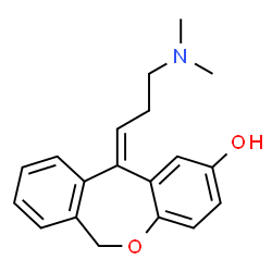 ChemSpider 2D Image | (11Z)-11-[3-(Dimethylamino)propylidene]-6,11-dihydrodibenzo[b,e]oxepin-2-ol | C19H21NO2