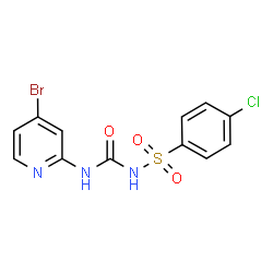 ChemSpider 2D Image | N-[(4-Bromo-2-pyridinyl)carbamoyl]-4-chlorobenzenesulfonamide | C12H9BrClN3O3S