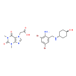ChemSpider 2D Image | AMBROXOL ACEFYLLINATE | C22H28Br2N6O5