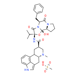 ChemSpider 2D Image | (5alpha,5'alpha,8alpha)-5'-Benzyl-12'-hydroxy-2'-isopropyl-3',6',18-trioxo-9,10-dihydroergotaman methanesulfonate (1:1) | C36H45N5O8S