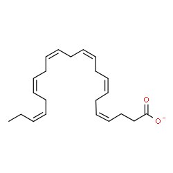 ChemSpider 2D Image | (4Z,7Z,10Z,13Z,16Z,19Z)-4,7,10,13,16,19-Docosahexaenoate | C22H31O2