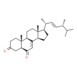 ChemSpider 2D Image | (22E,24R)-ergosta-7,22-diene-3,6-dione | C28H42O2