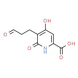 ChemSpider 2D Image | 5-(2'-formylethyl)-4,6-dihydroxypicolinic acid | C9H9NO5