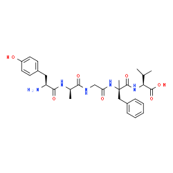 ChemSpider 2D Image | L-Tyrosyl-D-alanylglycyl-alpha-methyl-L-phenylalanyl-L-valine | C29H39N5O7