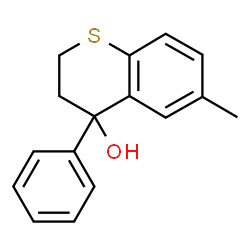 ChemSpider 2D Image | 6-Methyl-4-phenyl-4-thiochromanol | C16H16OS