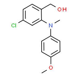 ChemSpider 2D Image | {4-Chloro-2-[(4-methoxyphenyl)(methyl)amino]phenyl}methanol | C15H16ClNO2
