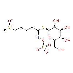 ChemSpider 2D Image | 1-S-[(1Z)-5-[Methyl(oxido)sulfonio]-N-(sulfonatooxy)pentanimidoyl]-1-thio-beta-D-glucopyranose | C12H22NO10S3
