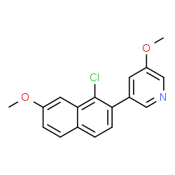 ChemSpider 2D Image | 3-(1-Chloro-7-methoxy-2-naphthyl)-5-methoxypyridine | C17H14ClNO2