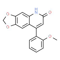 ChemSpider 2D Image | 8-(2-Methoxyphenyl)[1,3]dioxolo[4,5-g]quinolin-6(5H)-one | C17H13NO4